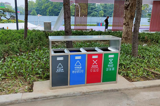 鋼制環衛四分類垃圾桶